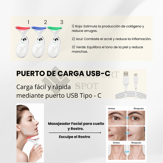 Masajeador Facial Reductor Papada Anti Antiarrugas