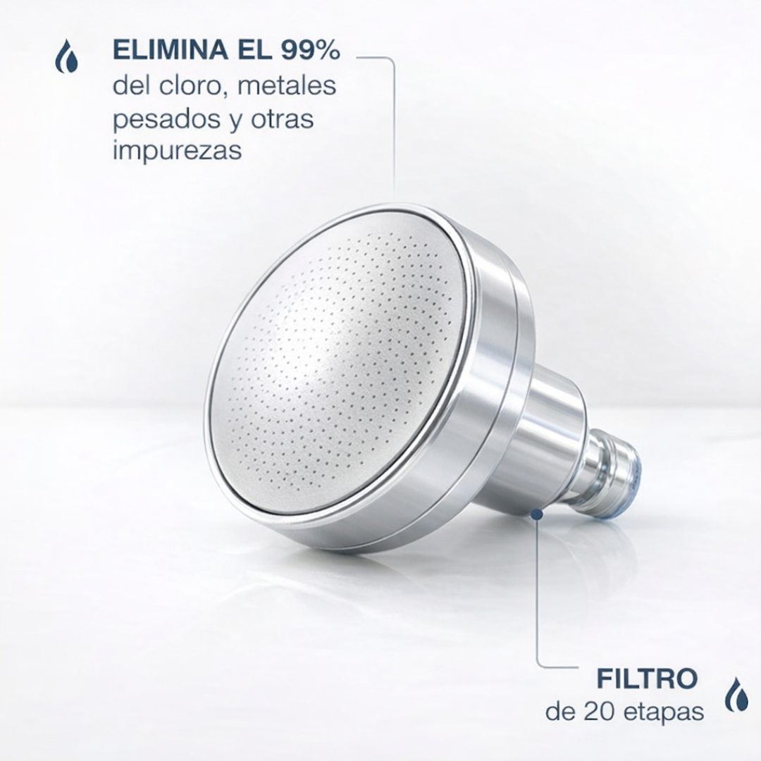 Cabezal con Filtro | Convierte tu ducha en un tratamiento de belleza diario